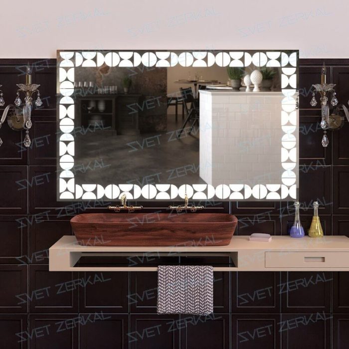 MILENA зеркало с led подсветкой в ванной