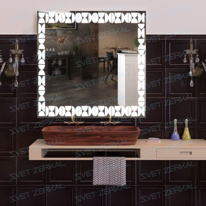 MILENA зеркало с led подсветкой в ванной