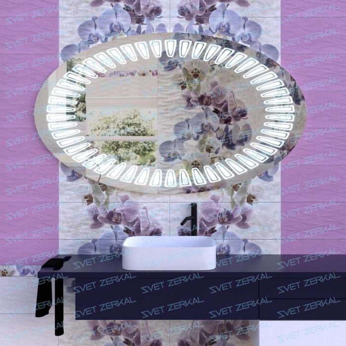 MILENA зеркало с led подсветкой в ванной